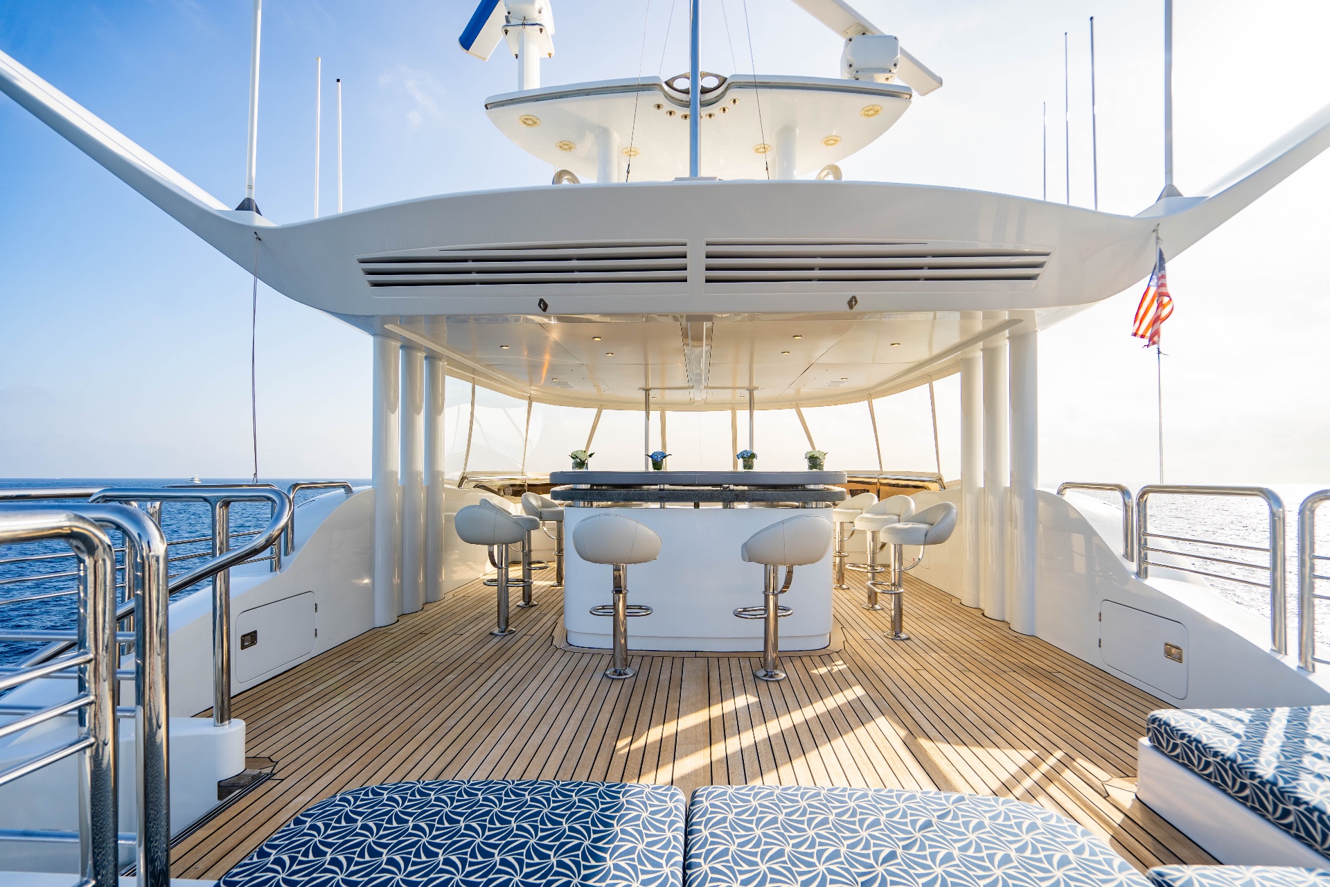Sunset bar and lounge on the upper deck